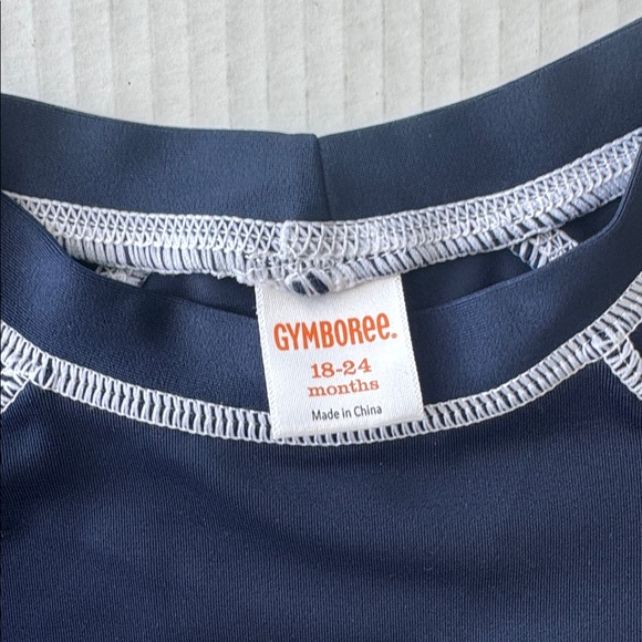 Gymboree Navy Rash Guard Swim Top with Surf Club Graphic - Picture 3 of 8